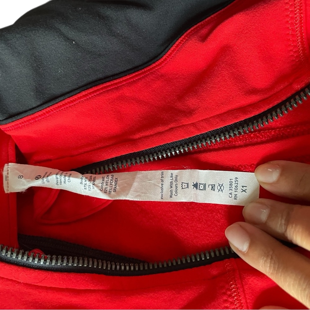 Lululemon Women's Red and Black Jacket - Picture 6 of 10